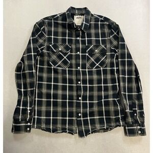 Vans Heavy Flannel Chore Shirt Men's Large Button Up Plaid Hiking Outdoors Skate